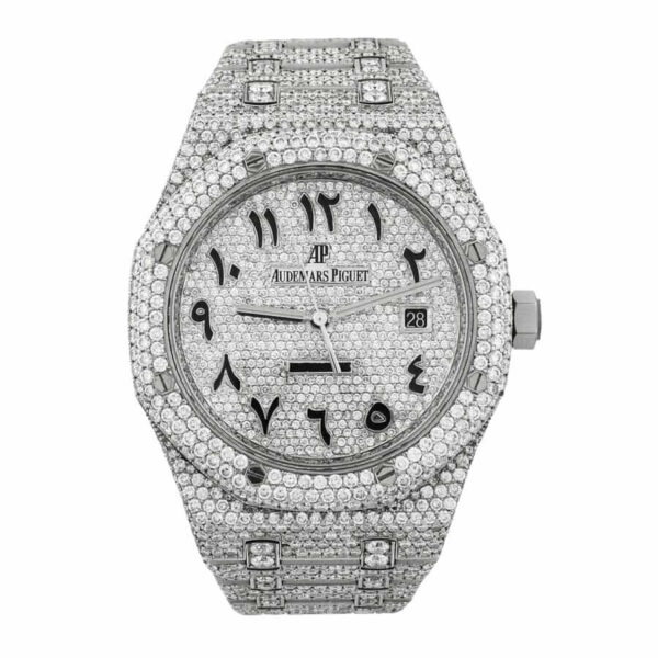 1-4.jpg Audemars Piguet Royal Oak Iced Out 15400ST.OO.1220ST.02 Authentic Super Clone 1:1 Replica Watch | V-UNION