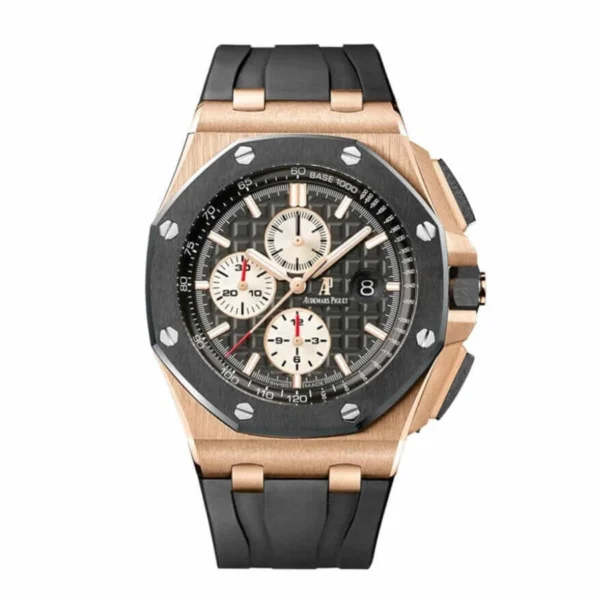 AP-Rose-Gold-Black-Replica.webp Audemars Piguet Royal Oak Offshore 26401RO.OO.A002CA.01 Super Clone 1:1 Replica Watch | V-UNION