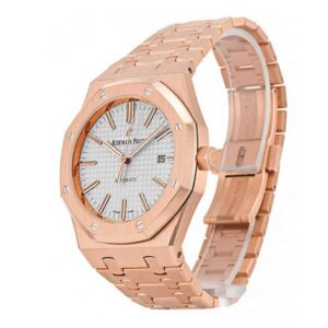 Audemars-Piguet-Rose-Gold-Royal-Oak-Self-Winding-White-Replica-Left.jpg Audemars Piguet Royal Oak 15400OR.OO.1220OR.02 Super Clone 1:1 Replica Watch | V-UNION