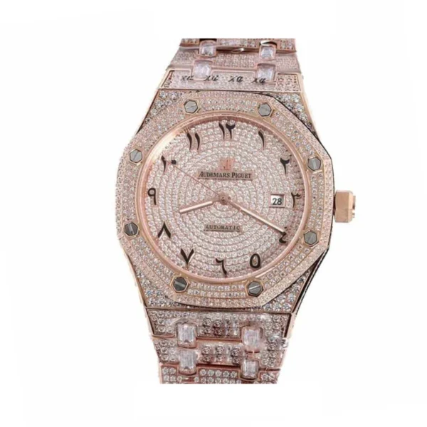 Audemars-Piguet-Royal-Oak-Iced-Out-Rose-Gold-Replica.webp Audemars Piguet Royal Oak AP160SF296 Iced Out Rose Gold Super Clone 1:1 Replica Watch | V-UNION