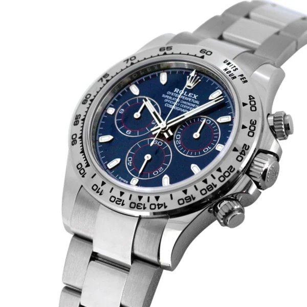 Daytona-White-Gold-Blue-Dial-Replica1.webp Rolex 116509 Daytona Cosmograph Super Clone 1:1 Replica Watch | V-UNION