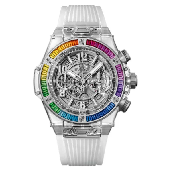 Hublot-Rainbow-Watch-Replica.webp Hublot Big Bang Unico Rainbow Sapphire Case 411.JX.4803.RT.4099 Super Clone 1:1 Replica Watch | V-UNION