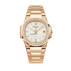 Patek-Nautilus-White-71181200R-001-Ladies-1.webp Patek Philippe Nautilus 7118/1200R-001 Rose Gold Diamond Bezel Super Clone 1:1 Replica Watch | V-UNION