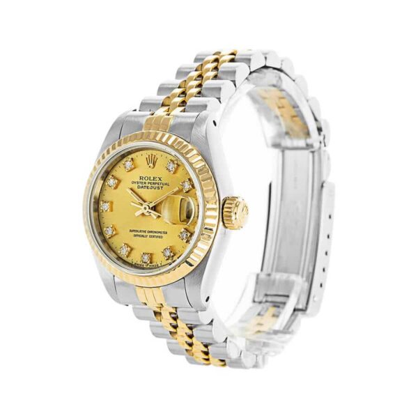 Rolex-Datejust-Gold-Diamonds-Lady-Replica-Left.jpg Rolex Datejust 69173 Diamond Dial Super Clone 1:1 Replica Watch | V-UNION