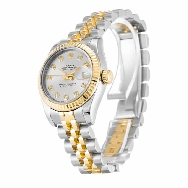 Rolex-Datejust-Silver-Diamond-Replica-Left.jpg Rolex Datejust 179173 Super Clone 1:1 Replica Watch | V-UNION