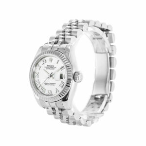 Rolex-Datejust-White-Roman-Numeral-Replica-Left.jpg Rolex Datejust 179174 White Super Clone 1:1 Replica Watch | V-UNION