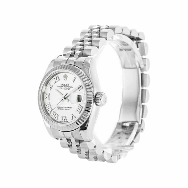 Rolex-Datejust-White-Roman-Numeral-Replica-Left.jpg Rolex Datejust 179174 White Super Clone 1:1 Replica Watch | V-UNION