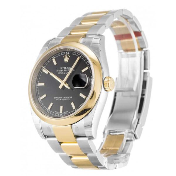 Rolex-Datejust-Yellow-Gold-Black-Dial-Replica-Left.jpg Rolex Datejust 116203 Super Clone 1:1 Replica Watch | V-UNION