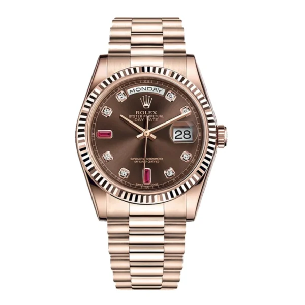 Rolex-Day-Date-128235-AR-Rose-Gold-Wrapped-Chocolate-Dial-Replica.webp Rolex Day-Date 128235 Super Clone 1:1 Replica Watch | V-UNION