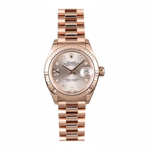 Rolex Lady-Datejust 279175 Everose Gold Super Clone 1:1 Replica Watch | V-UNION