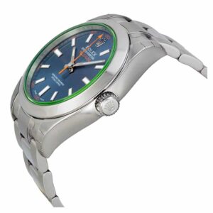 Rolex-Milgauss-Z-Blue-Dial-Replica-Left.jpg Rolex Milgauss 116400GV Blue Dial Super Clone 1:1 Replica Watch | V-UNION
