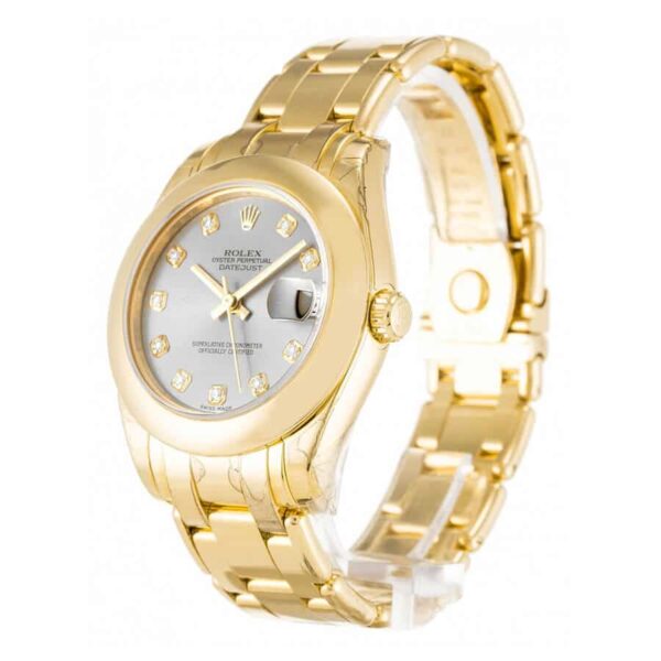 Rolex-PearlMaster-Silver-Diamond-Replica-Left.jpg Rolex 81208 Gold Pearl Master Super Clone 1:1 Replica Watch | V-UNION