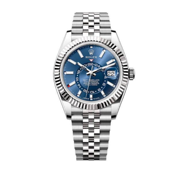 Rolex-Sky-Dweller.jpg Rolex Sky-Dweller 336934 Steel and Blue Super Clone 1:1 Replica Watch | V-UNION