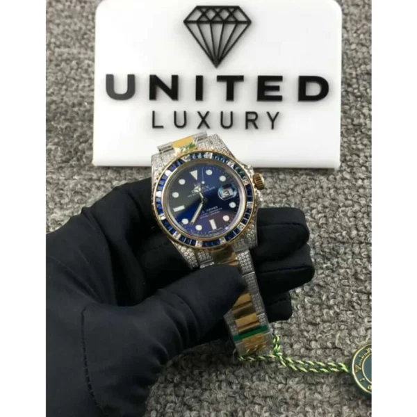Rolex-Submariner-18038-Iced-Out-Blue-Dial-Replica-1.webp Rolex Submariner Date 18038 Super Clone 1:1 Replica Watch | V-UNION