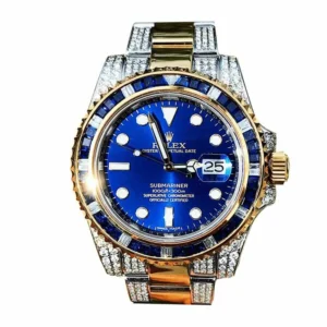 Rolex-Submariner-18038-Iced-Out-Blue-Dial-Replica.webp Rolex Submariner Date 18038 Super Clone 1:1 Replica Watch | V-UNION