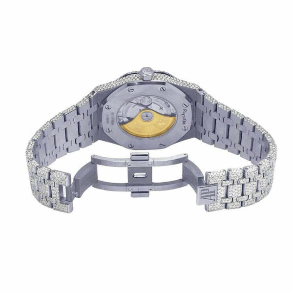 ap-iced-out-replica-back-1.jpg Audemars Piguet Royal Oak Iced Out 15400ST.OO.1220ST.02 Authentic Super Clone 1:1 Replica Watch | V-UNION