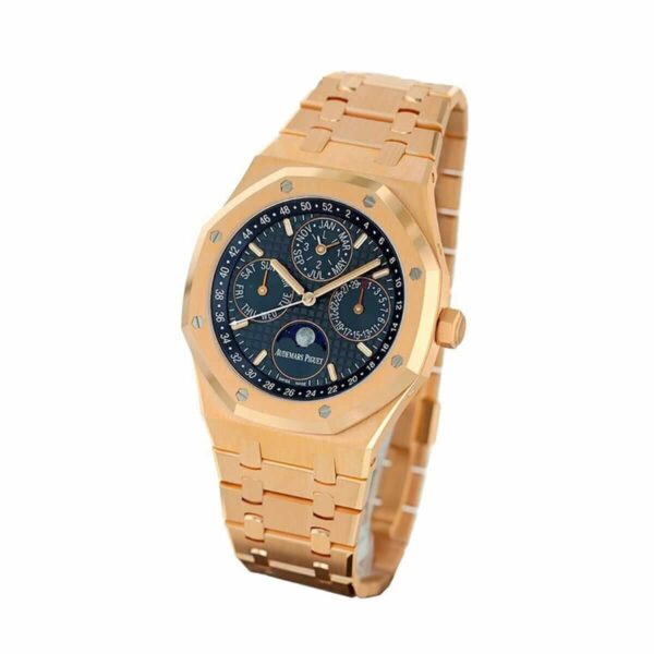 ap-rose-gold-blue-dial-2.jpg Audemars Piguet Royal Oak Chronograph 26240OR.OO.1320OR.01 Rose Gold Elite Super Clone 1:1 Replica Watch | V-UNION