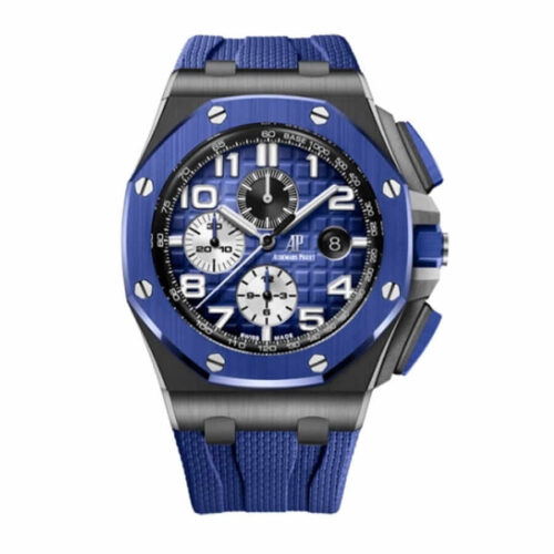audemars-piguet-royal-oak-blue.jpg Audemars Piguet Royal Oak Offshore Chronograph 26405CE.OO.A002CA.01 Black & Blue Near Original Super Clone 1:1 Replica Watch | V-UNION