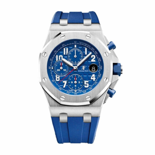 audemars-piguet-royal-oak-offshore-blue-dial.jpg Audemars Piguet Royal Oak Offshore 26408OR.OO.A010CA.01 Navy Super Clone 1:1 Replica Watch | V-UNION
