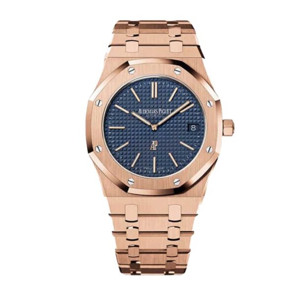audemars-piguet-royal-oak-pink-gold-blue-dial-replica-1.jpg Audemars Piguet Royal Oak 15400OR.OO.1220OR.03 Super Clone 1:1 Replica Watch | V-UNION