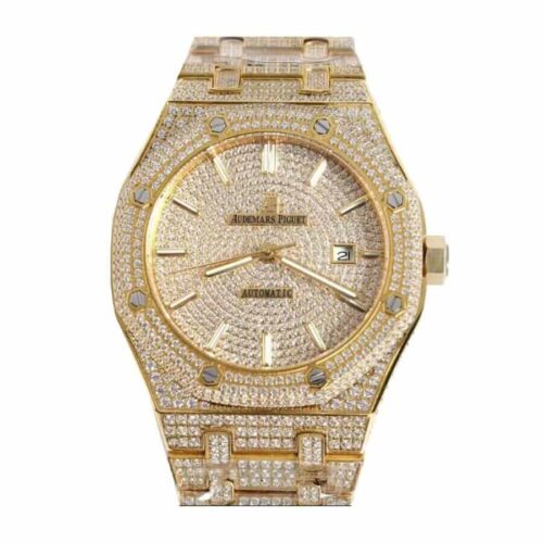 Audemars Piguet Royal Oak 15400SR.OO.1220SR.01 Fully Iced Out Elite Super Clone 1:1 Replica Watch | V-UNION