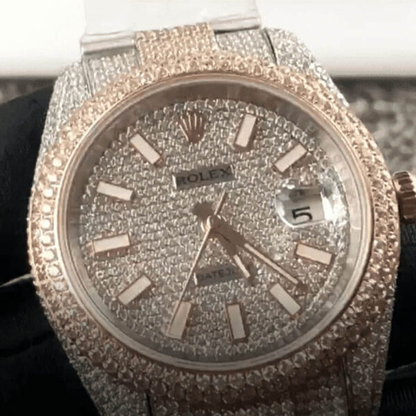 fully-iced-out-rolex-replica-2.jpg Rolex Datejust 126303 Super Clone 1:1 Replica Watch | V-UNION