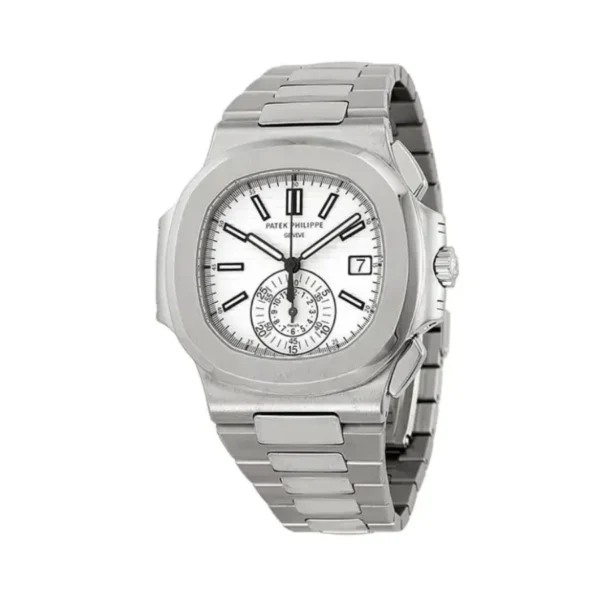 Patek Philippe Nautilus Chronograph 5980/1A-019 White Dial Super Clone 1:1 Replica Watch | V-UNION
