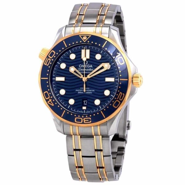 omega-seamaster-blue-steel-and-18k-yellow-gold-210.20.42.20.03.001.jpg Omega Seamaster Diver Master Co-Axial 210.20.42.20.03.001 Super Clone 1:1 Replica Watch | V-UNION