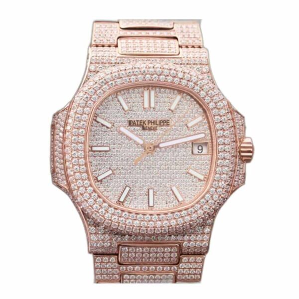 Patek Philippe Nautilus Iced Out 5719/10G Super Clone 1:1 Replica Watch | V-UNION