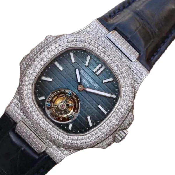 patek-philippe-nautilus-tourbillion-blue-dial-5711-jumbo-replica-4.webp Patek Philippe Nautilus 5711 Tourbillon Jumbo Blue Dial Super Clone 1:1 Replica Watch | V-UNION