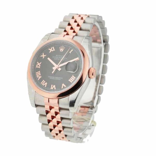 rolex-datejust-116201-rose-gold-steel-black-dial-jubilee-replica.jpg Rolex Datejust 116201 Roman Numerals High Super Clone 1:1 Replica Watch | V-UNION