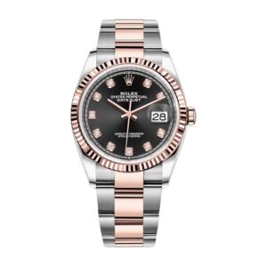 rolex-datejust-126231-36mm-rose-gold-everose-gold-diamond-dial.jpg Rolex Datejust 126231 Black Diamond Dial Super Clone 1:1 Replica Watch | V-UNION