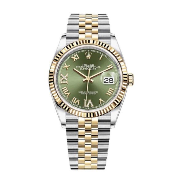 rolex-datejust-126283rbr-36mm-yellow-gold-steel-green-dial.jpg Rolex Datejust 126283RBR Super Clone 1:1 Replica Watch | V-UNION