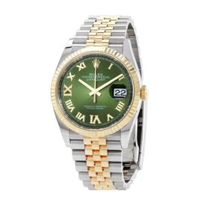 rolex-datejust-126283rbr-yellow-gold-steel-green-dial-replica.jpg Rolex Datejust 126283RBR Super Clone 1:1 Replica Watch | V-UNION