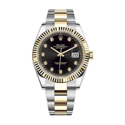 rolex-datejust-126333-yellow-gold-steel-automatic-black-dial-oyster-replica.jpg Rolex Datejust 126333 Super Clone 1:1 Replica Watch | V-UNION