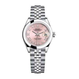 rolex-datejust-28mm-279160-steel-automatic-pink-dial.jpg Rolex Datejust 279160 Pink Roman Dial Near Original Replica