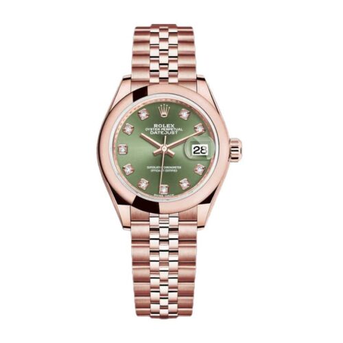 Rolex Lady-Datejust 279165 Green Diamond Dial Super Clone 1:1 Replica Watch | V-UNION