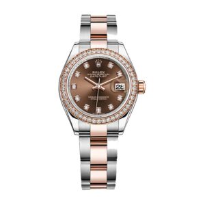 Rolex Lady-Datejust 279381RBR Everose Gold Diamond Bezel Precision Super Clone 1:1 Replica Watch | V-UNION