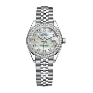 rolex-datejust-28mm-279384rbr-white-gold-automatic-silver-with-diamond-dial.jpg Rolex Lady-Datejust 279384 Mother of Pearl Diamond Super Clone 1:1 Replica Watch | V-UNION
