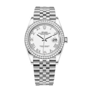 rolex-datejust-36-126284rbr-white-roman-dial-jubilee-replica.jpg Rolex Datejust 126284RBR Super Clone 1:1 Replica Watch | V-UNION