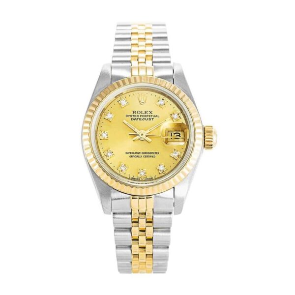 rolex-datejust-yellow-gold-steel-diamond-69173.jpg Rolex Datejust 69173 Diamond Dial Super Clone 1:1 Replica Watch | V-UNION