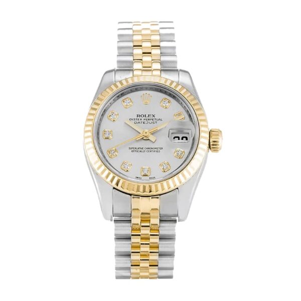 rolex-datejust-yellow-gold-steel-silver-diamond-179173.jpg Rolex Datejust 179173 Super Clone 1:1 Replica Watch | V-UNION