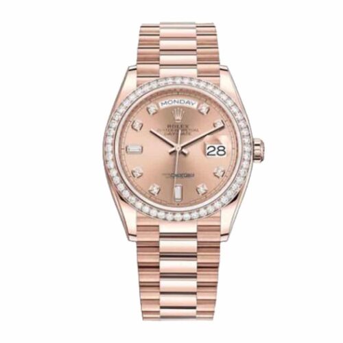 rolex-day-date-36-rose-diamond-dial-automatic-everose-gold-president-128345pdp-replica.jpg Rolex Day-Date 128345PDP Super Clone 1:1 Replica Watch | V-UNION