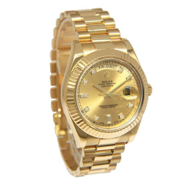 rolex-day-date-ii-218238-kw-yellow-gold-champagne-dial-replic.jpg Rolex Day-Date 218238 Super Clone 1:1 Replica Watch | V-UNION