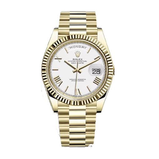 rolex-day-date-ii-collection-gold-white-roman-dial-218238-replica.jpg Rolex Day-Date 218238 Super Clone 1:1 Replica Watch | V-UNION