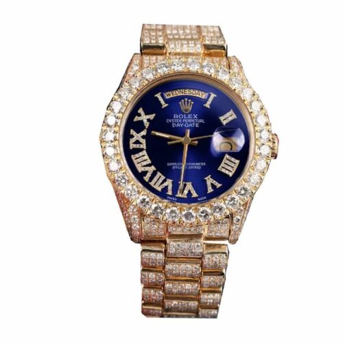 rolex-day-date-yellow-gold-iced-out-diamond-roman-dial-18038-replica-2.jpg Rolex Day-Date 18038 Super Clone 1:1 Replica Watch | V-UNION