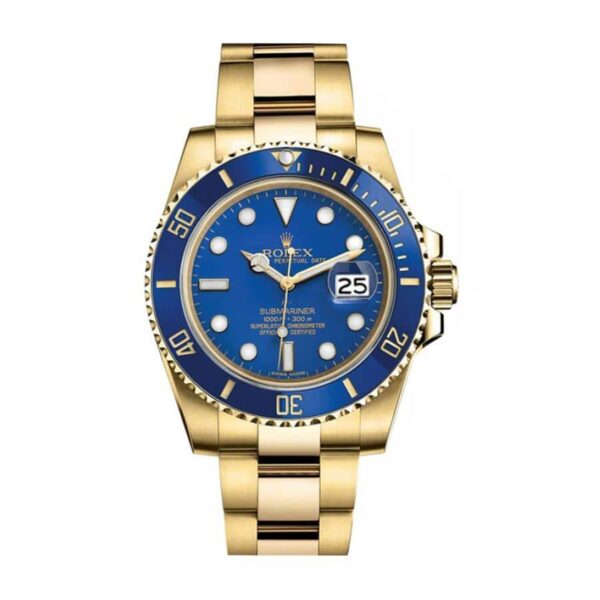 rolex-submariner-blue-dial-gold-116618lb-replica.jpg Rolex Submariner Date 326934 Bluesy Super Clone 1:1 Replica Watch | V-UNION
