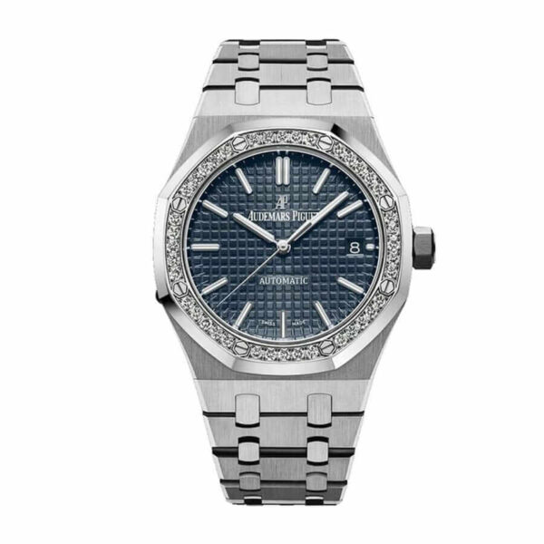 royal-oak-37mm-blue-dial-selfwinding.jpg Audemars Piguet Royal Oak 15451ST.ZZ.1256ST.03 Diamond Re-creation Super Clone 1:1 Replica Watch | V-UNION