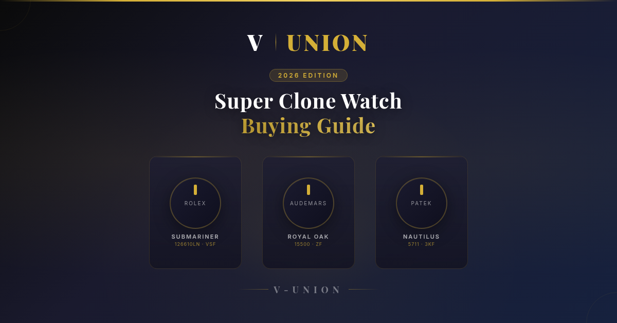 2026 Super Clone Watch Buying Guide — V-UNION